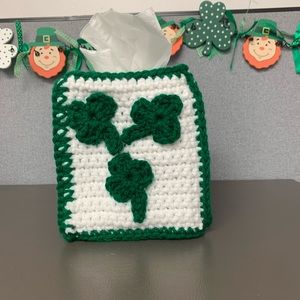 St Patrick Shamrock Tissue Box Cover New